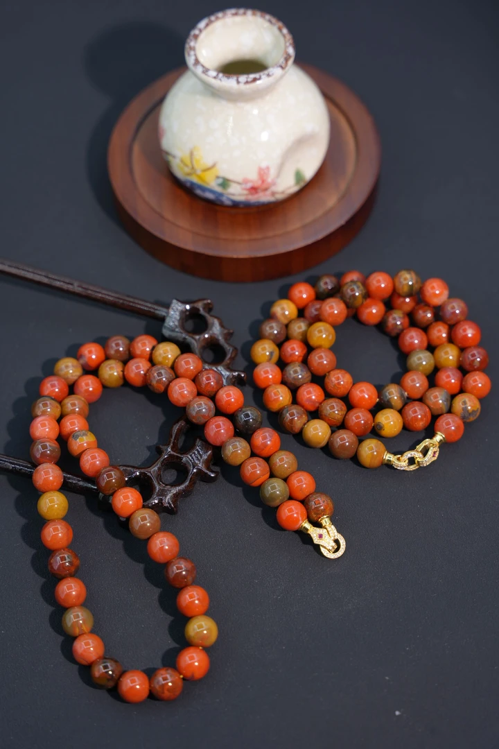 【元宝珠宝】9+南红包浆圆珠妈妈链多样性发一件JHL11159930