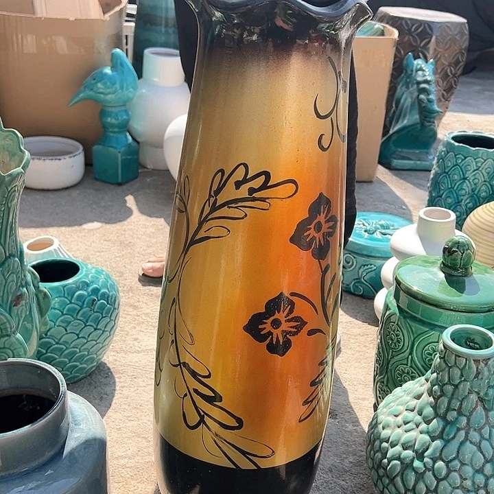 摆件高60口13公分微瑕低温瓷