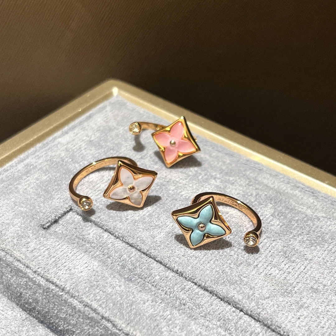 铜合金贝壳戒指 B1351 驴驴花朵戒指