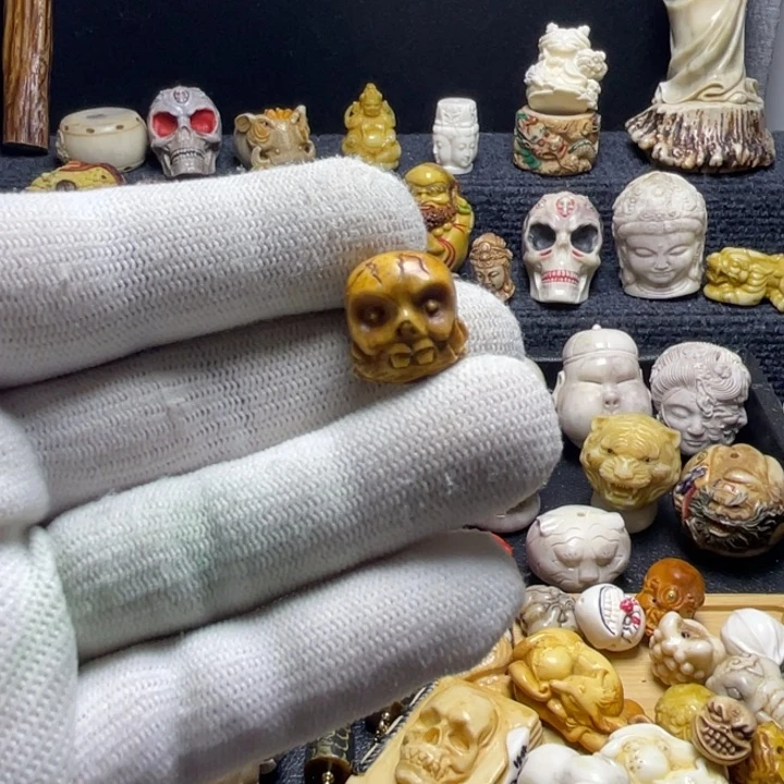 无非金属配饰鹿角雕刻阿呆