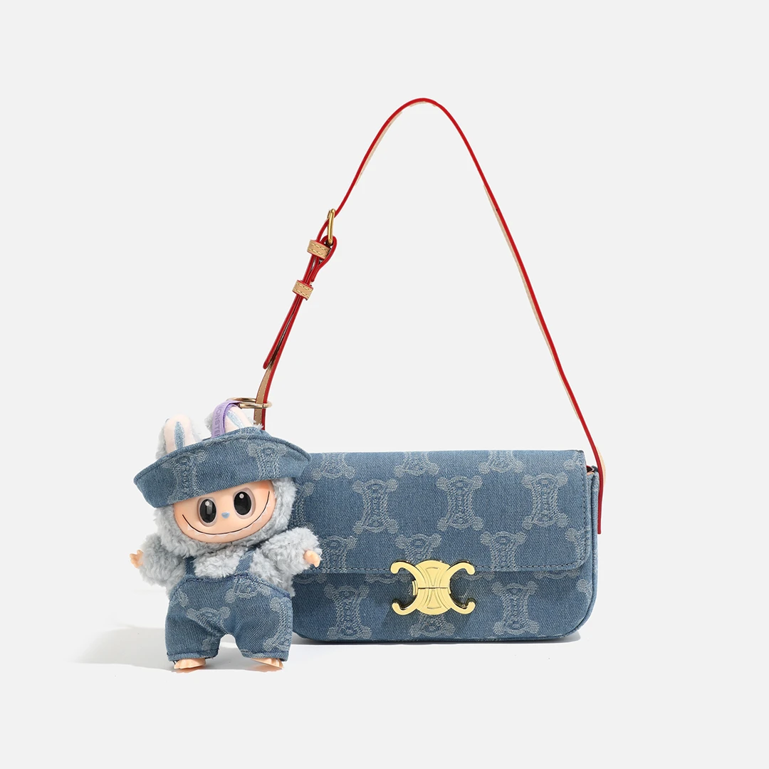 丹宁牛仔轻奢时尚小众高级女士单肩手提包#9062