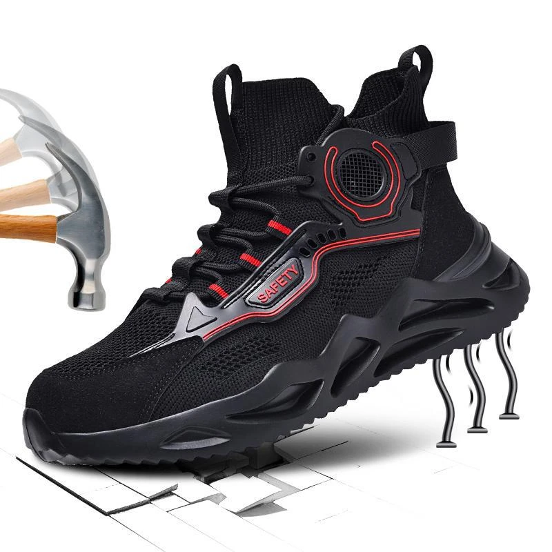 防踩脚防砸防刺穿劳保鞋男耐磨防滑轻便透气钢包头工作安全防护鞋