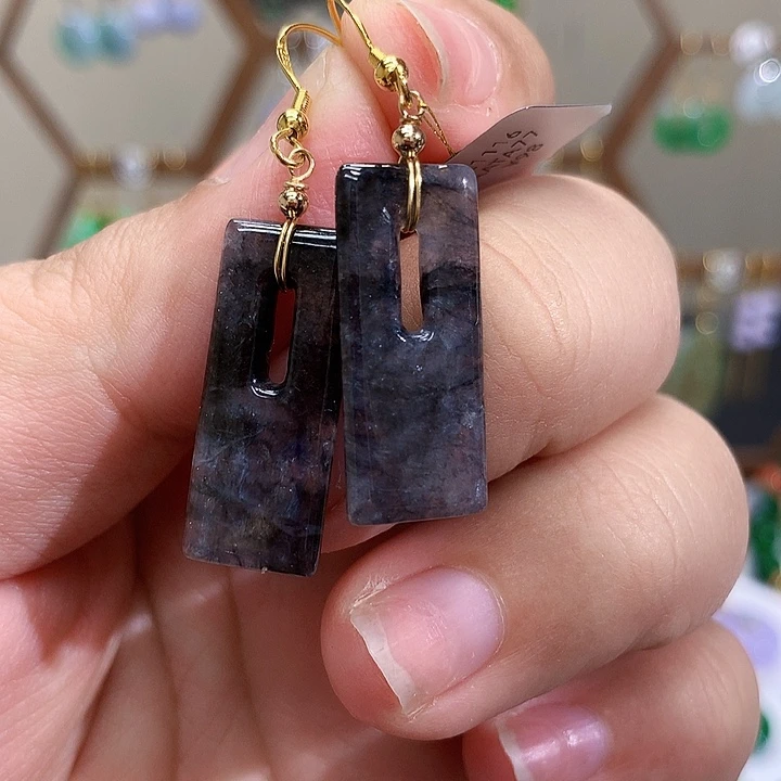 未镶嵌翡翠耳饰天然翡翠耳饰