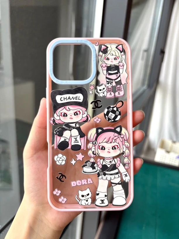 苹果16plus手机壳diy手工定制朵拉大表姐手机壳微瑕出介意者勿拍