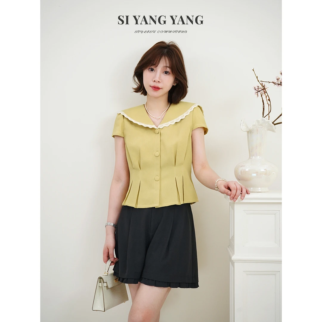 斯洋洋SIYANG小华夫格肌理舒爽透气精致减龄通勤T恤SY505A080SYY