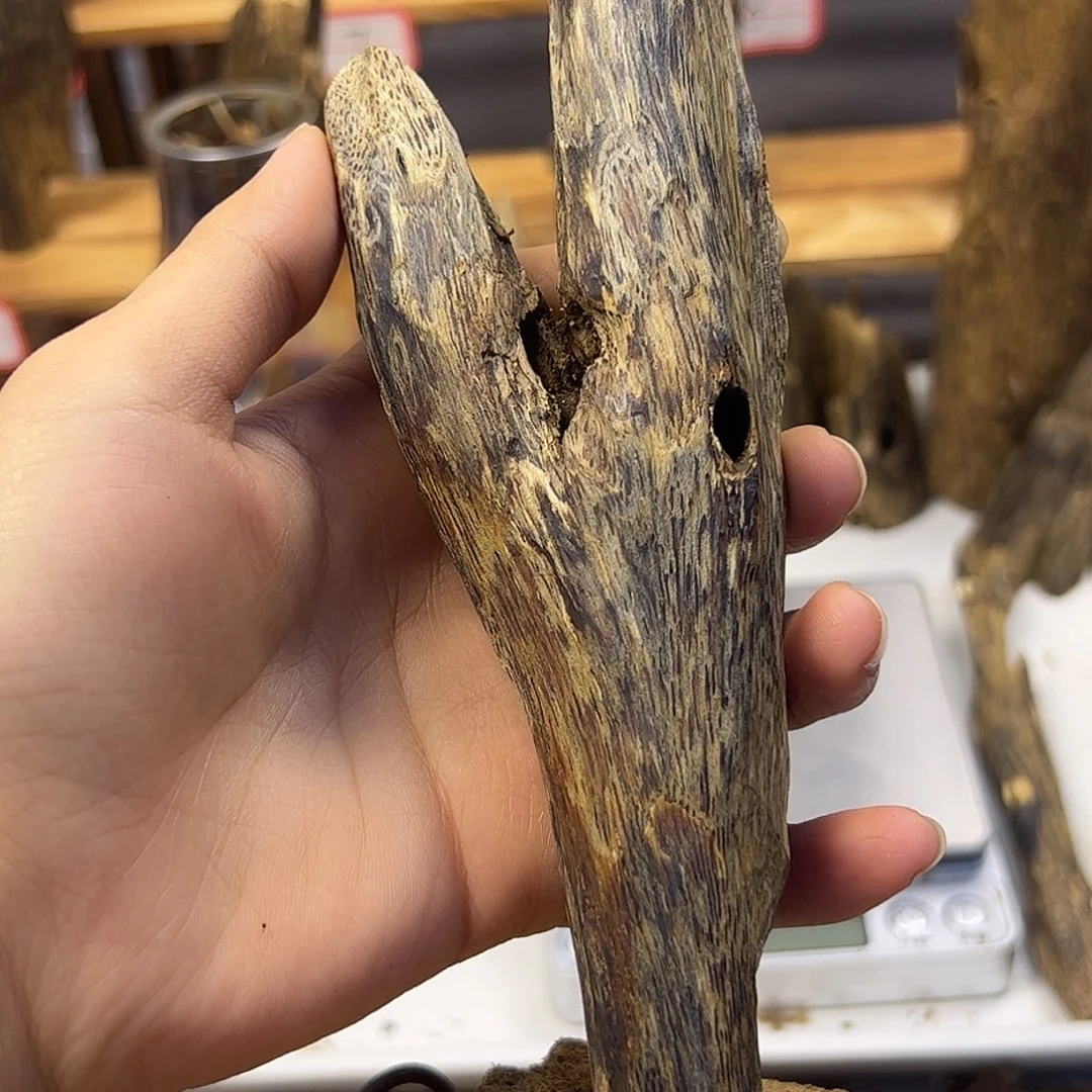 沉香碎屑沉香黑棋 62.3克 熏香/小摆