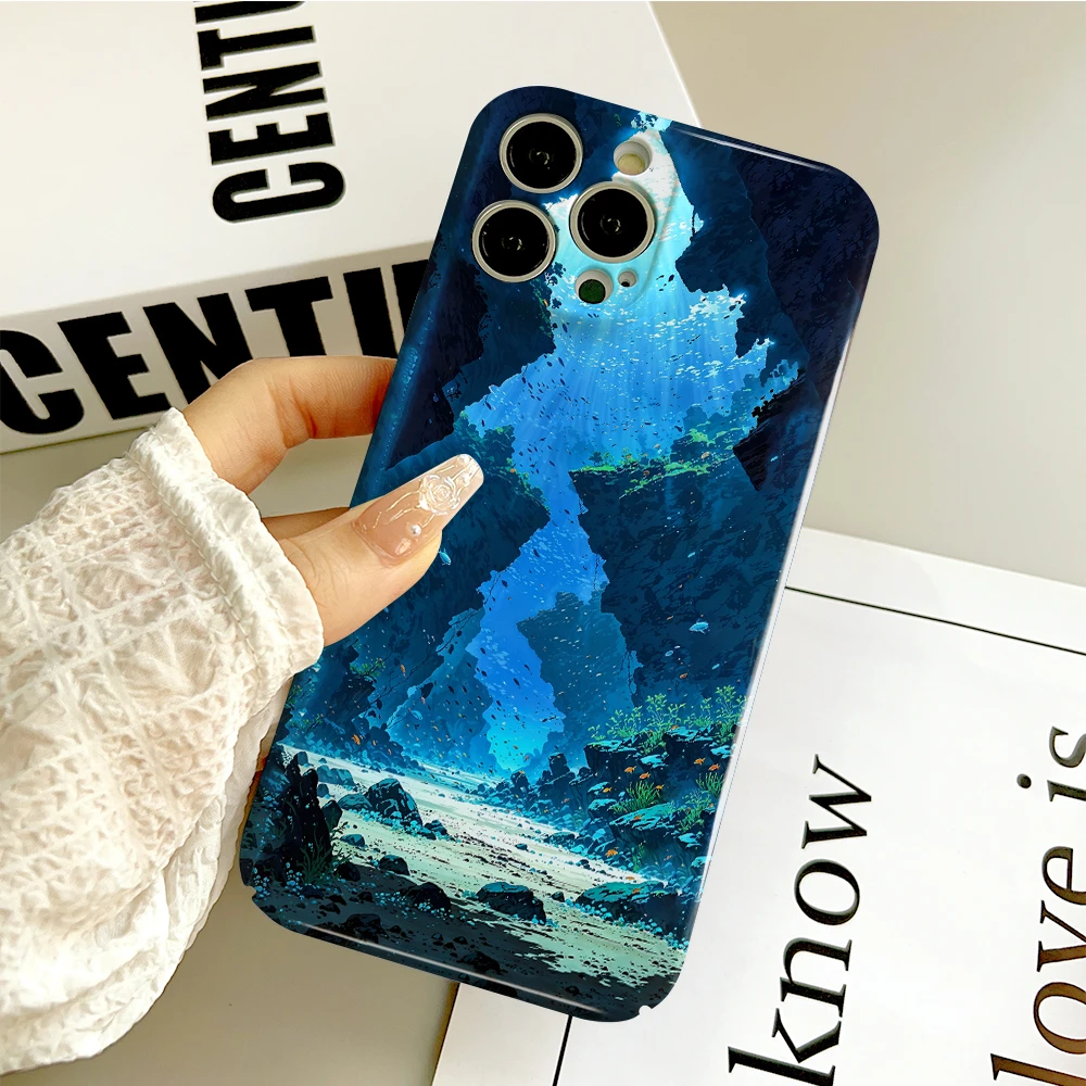 海底世界适用苹果16华为OPPO小米高颜值简约个性软菲林防摔手机壳