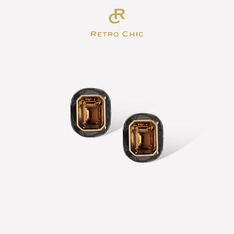 铜合金耳饰 RC RETRO CHIC 意大利复古时尚首饰 罗马盾牌耳钉