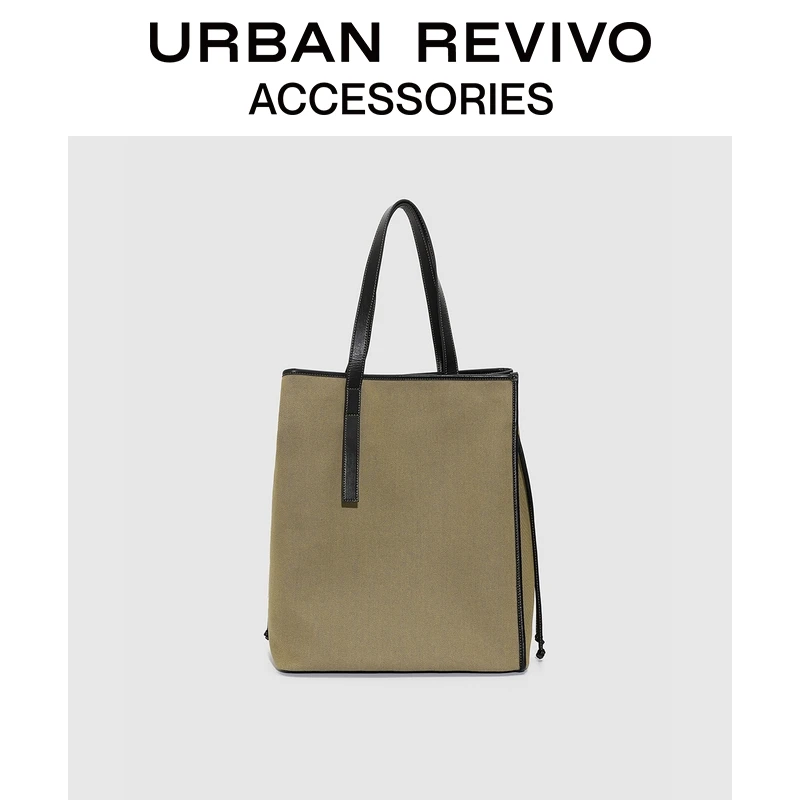 URBAN REVIVO2025秋季新款男琥珀流光风拼接单肩包UAMB50131