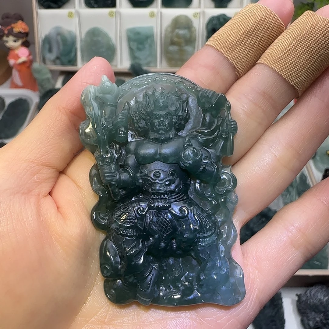 定制翡翠未镶嵌大威天龙翡翠定制