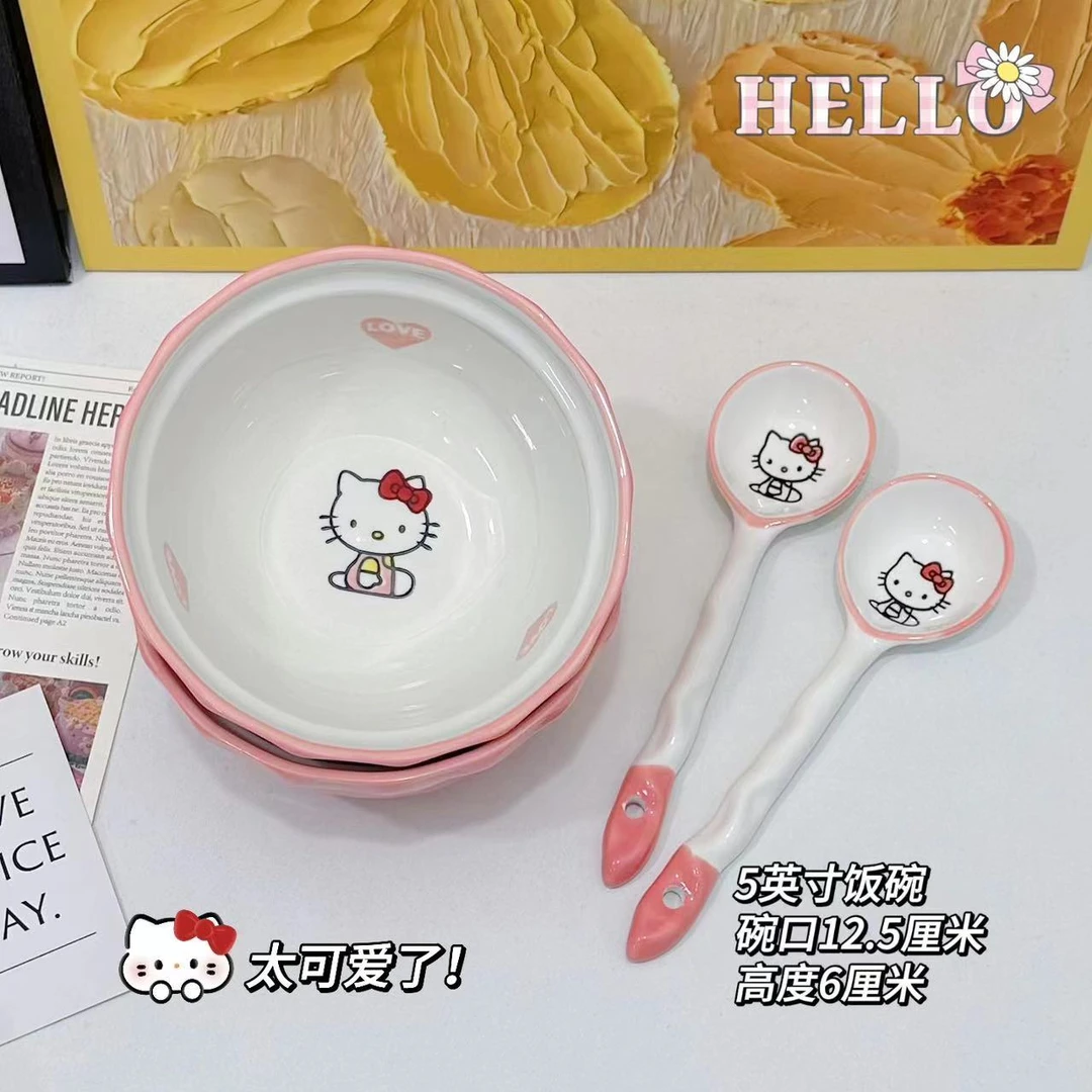 闺蜜按头安利！凯蒂猫对碗礼盒【节日礼物天花板】直接抄作业！餐具