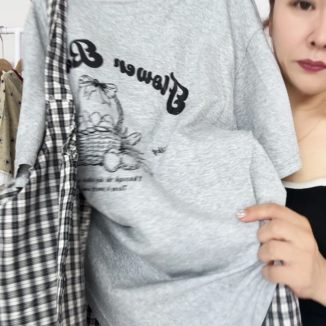 背心W格子三件套装