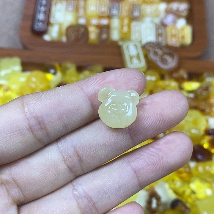 吊坠橄榄核小熊头15