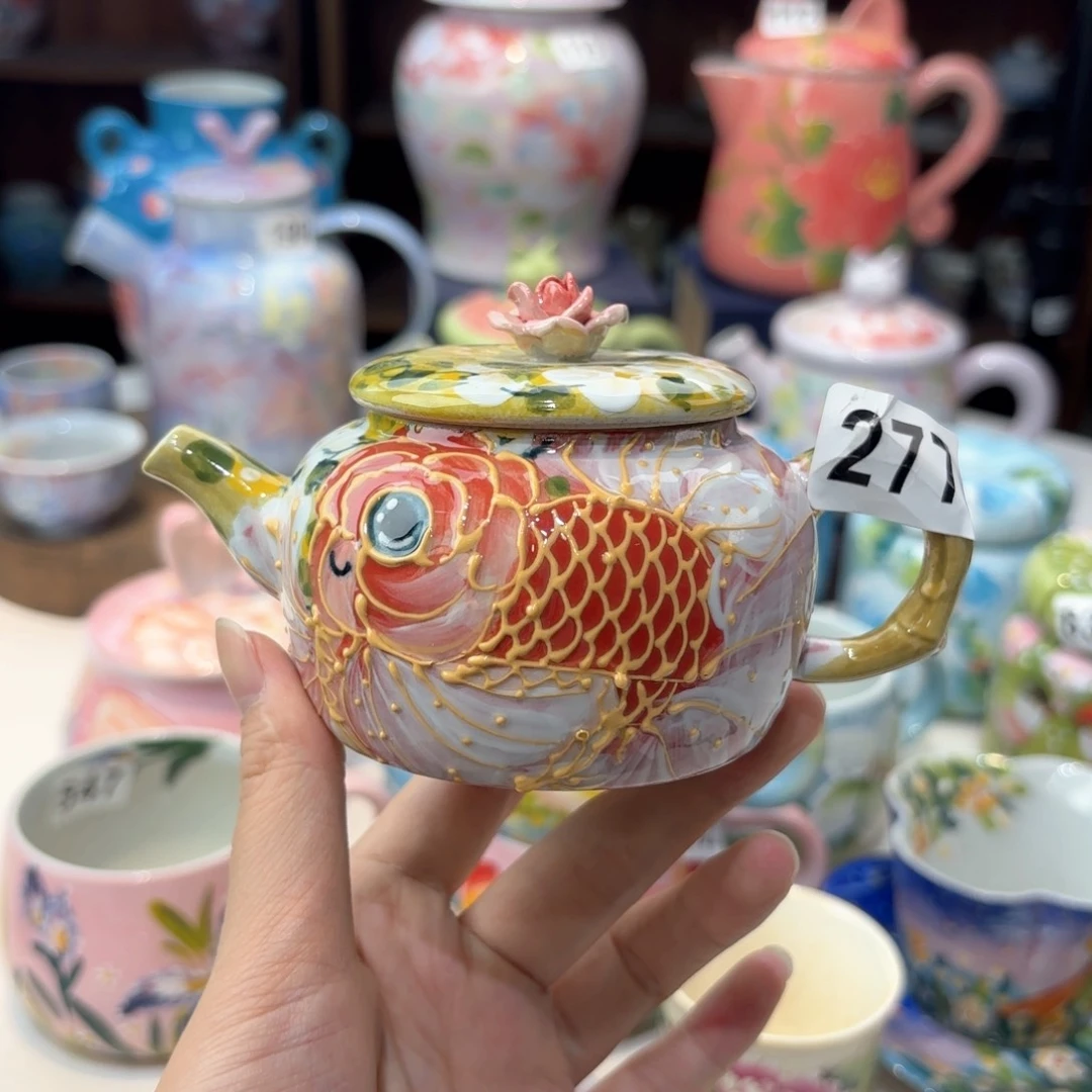 景德镇手绘高温釉下彩陶瓷茶具