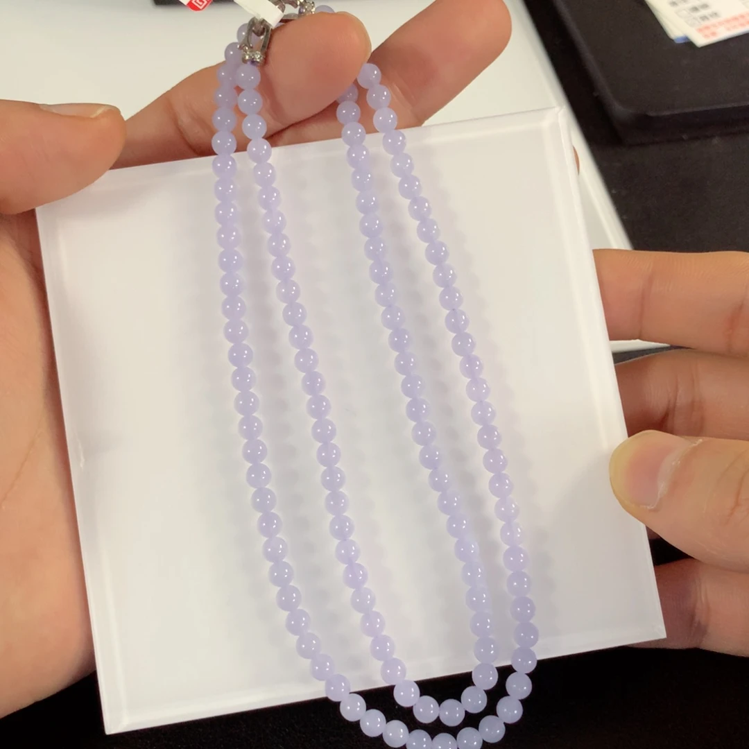 翡翠未镶嵌颈饰项链