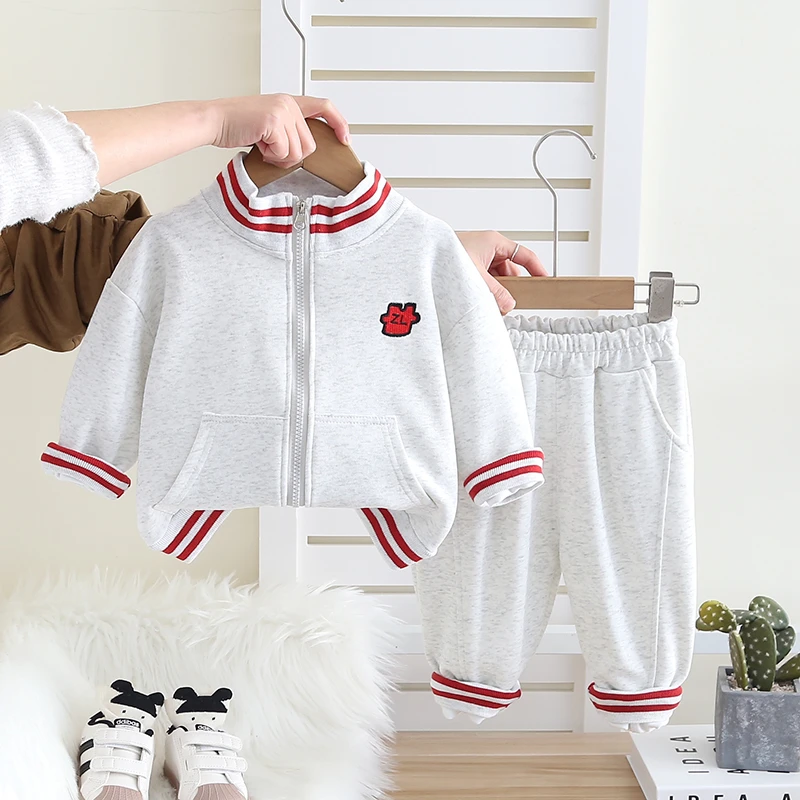 小欢家  男童春季新款套装2025帅气衣服宝宝两件套卫衣卫裤时髦4