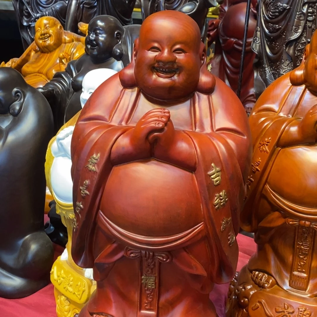 阳***月香樟木50八方弥勒佛