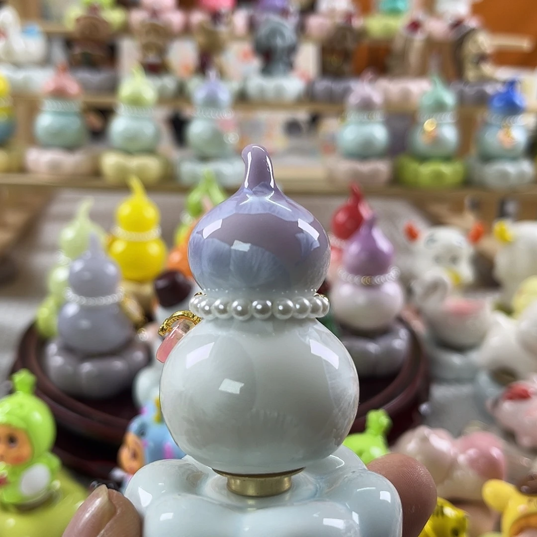 陶景德镇陶瓷底座转转上紫下白