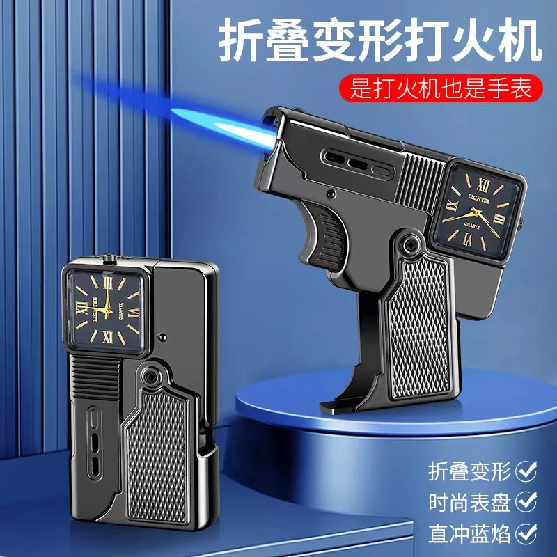 可境 户外多功能带表可折叠直冲防风蓝焰DK