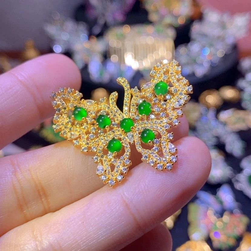 【闪购商品】翡翠挂件银S925镶嵌天然资源