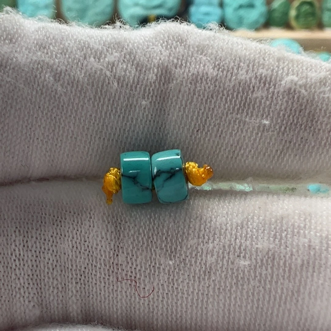 未镶嵌绿松石直切珠5.4x3.1mm