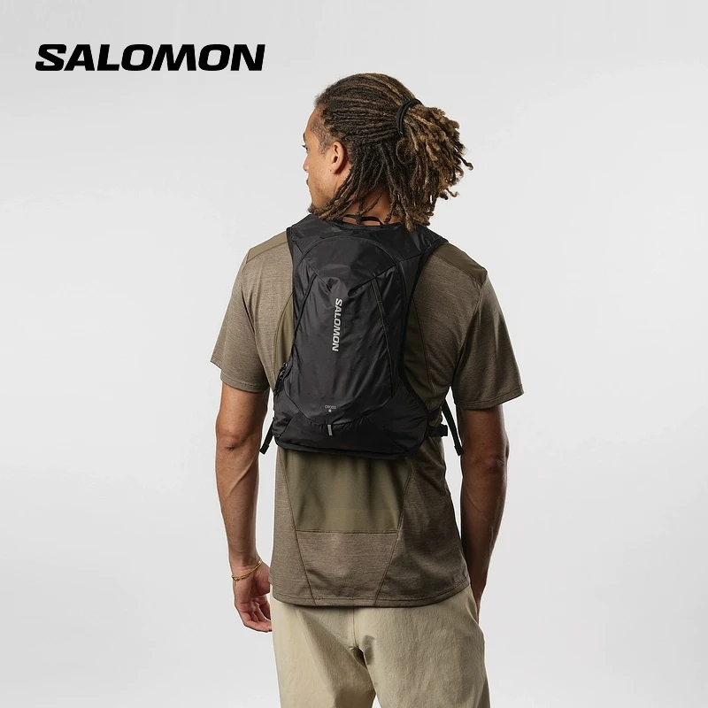 salomon萨洛蒙户外运动双肩包徒步装备登山水袋包男女款CROSS 8