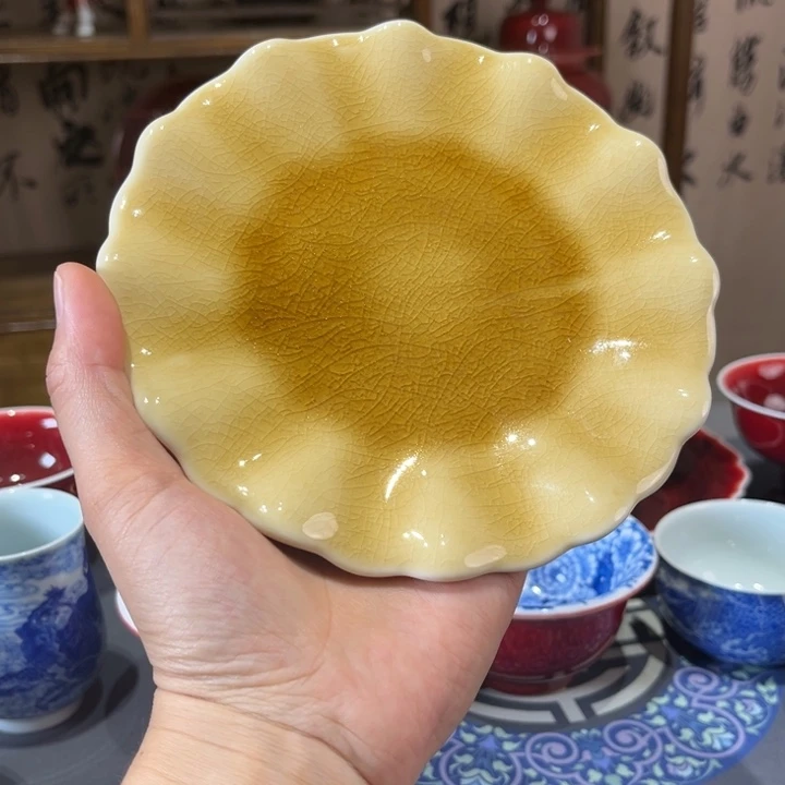 景德镇陶瓷冰裂黄