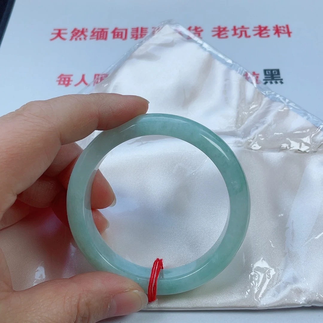 翡翠未镶嵌手镯天然翡翠手镯54.9