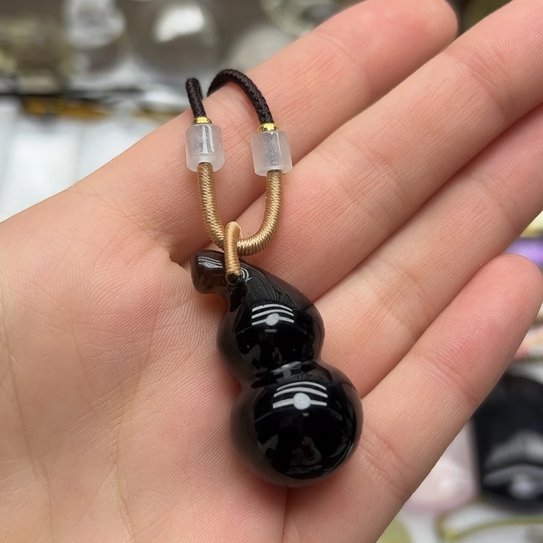 颈饰未镶嵌水晶黑水晶葫芦