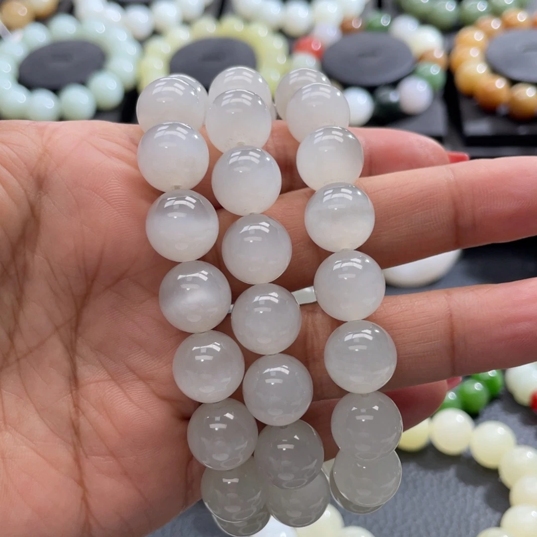 和田玉手串未镶嵌同*