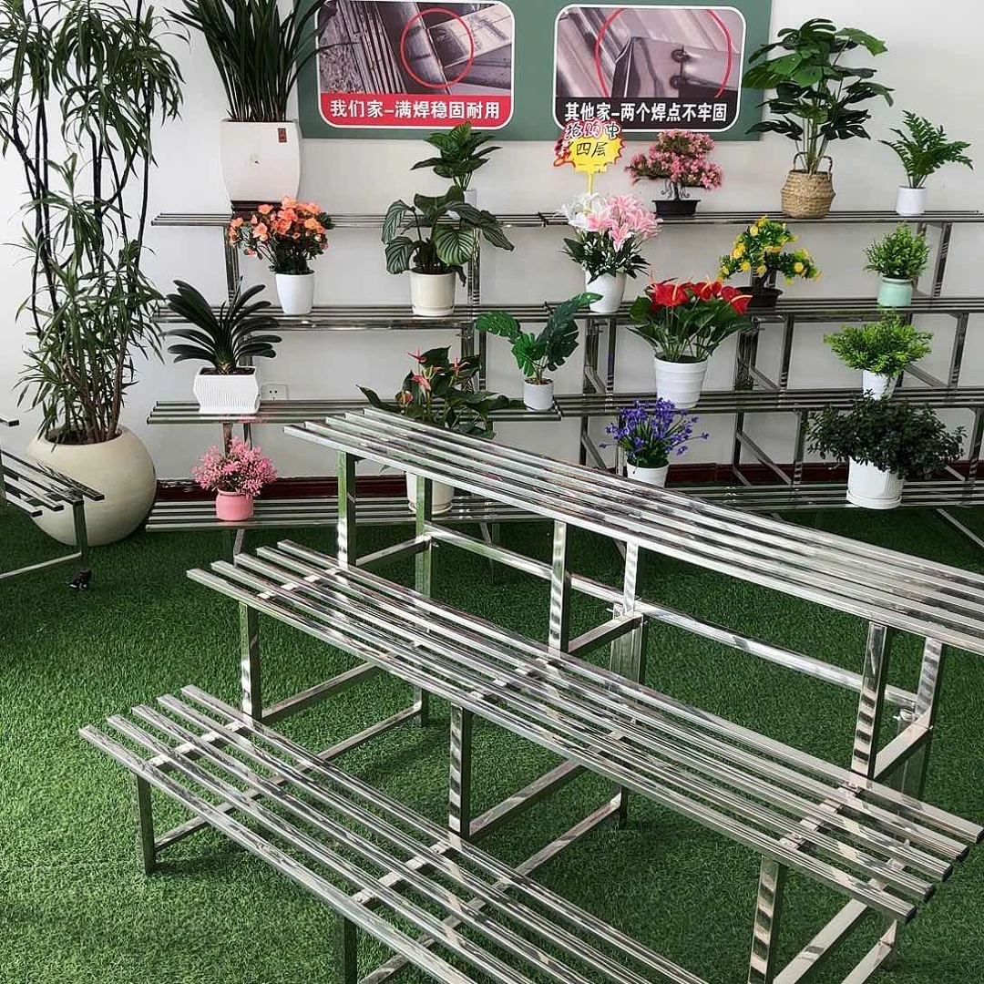 不锈钢三层1.5加宽带轮子阶梯款