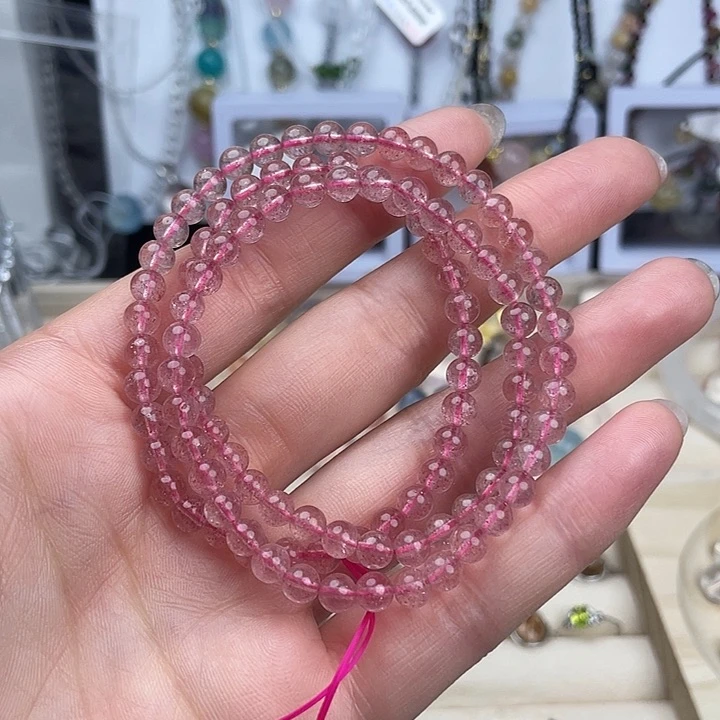 未镶嵌手链水晶草莓晶三圈