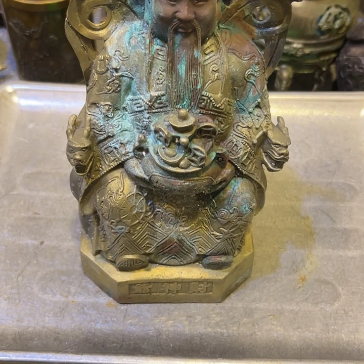 后***生1黄铜摆件，文房工艺品摆件