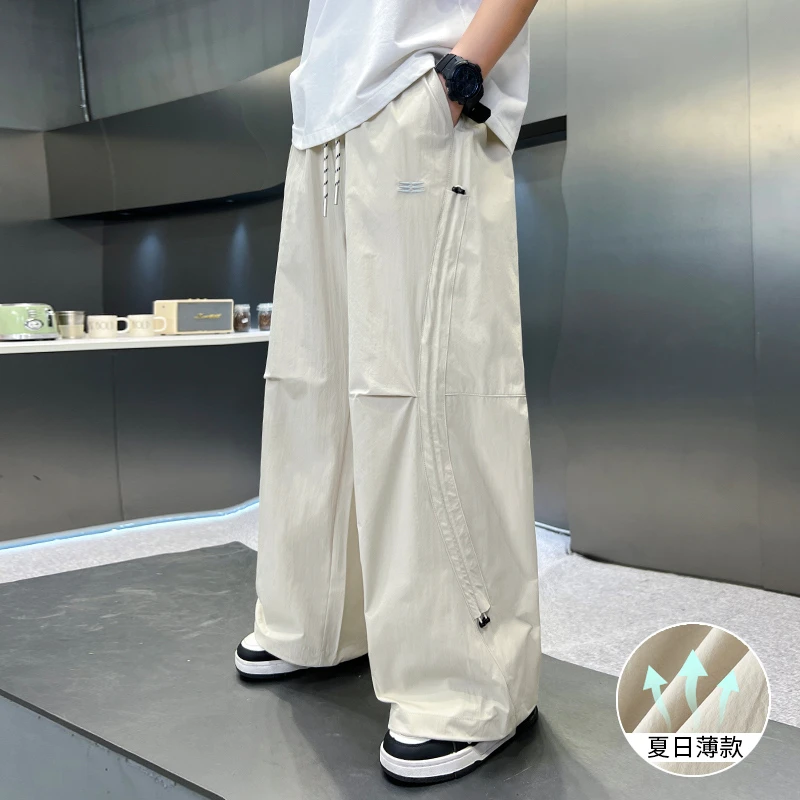 【夏季新款】男童裤子夏季2025新款中大童薄款防蚊裤宽松休闲速干裤