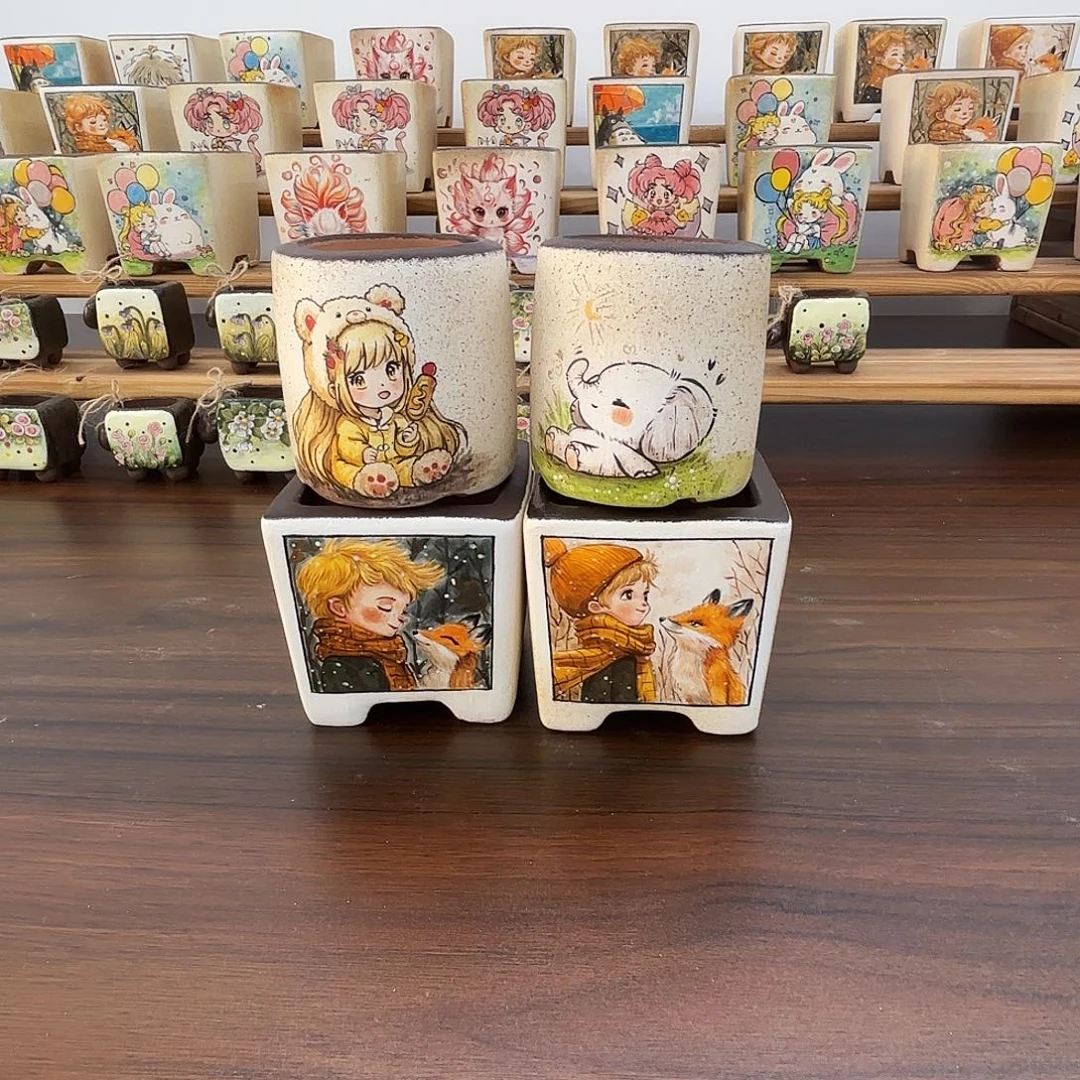 小***q22345567889手绘花盆