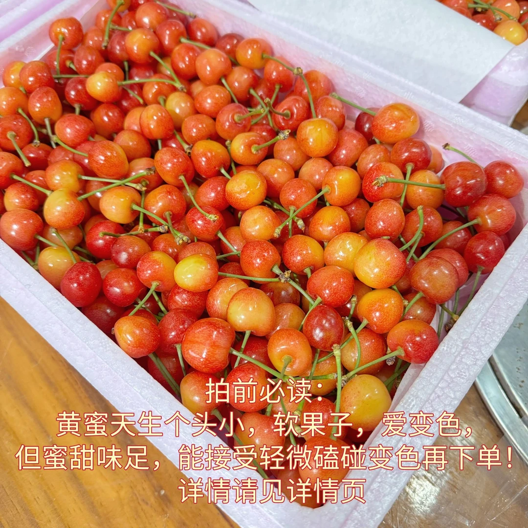 【蜜甜味浓】青岛黄蜜水晶樱桃个小软嫩新鲜采摘顺丰