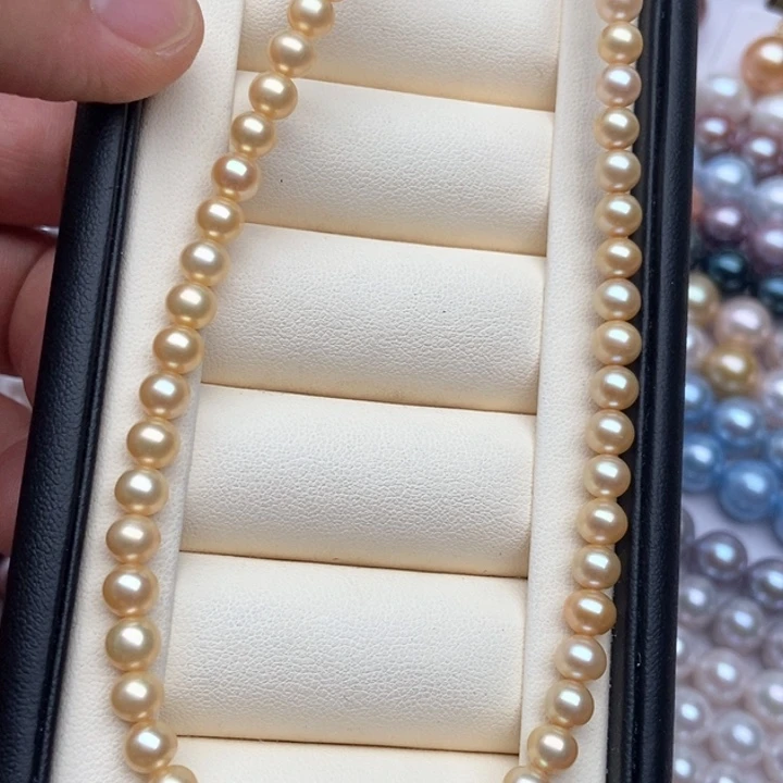 淡水珍珠银S925镶嵌颈饰