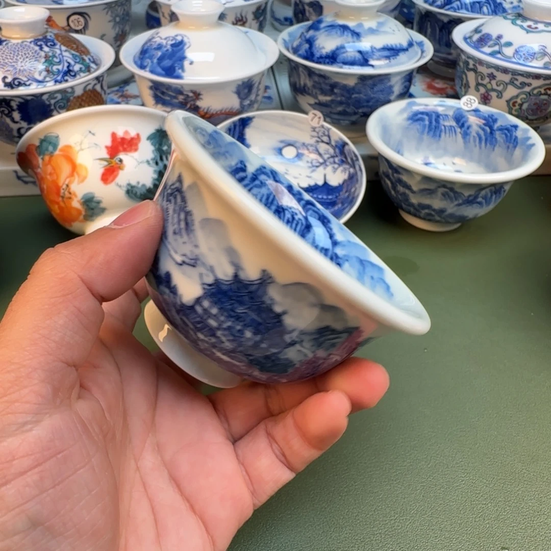 纯手工纯手绘茶具石头98