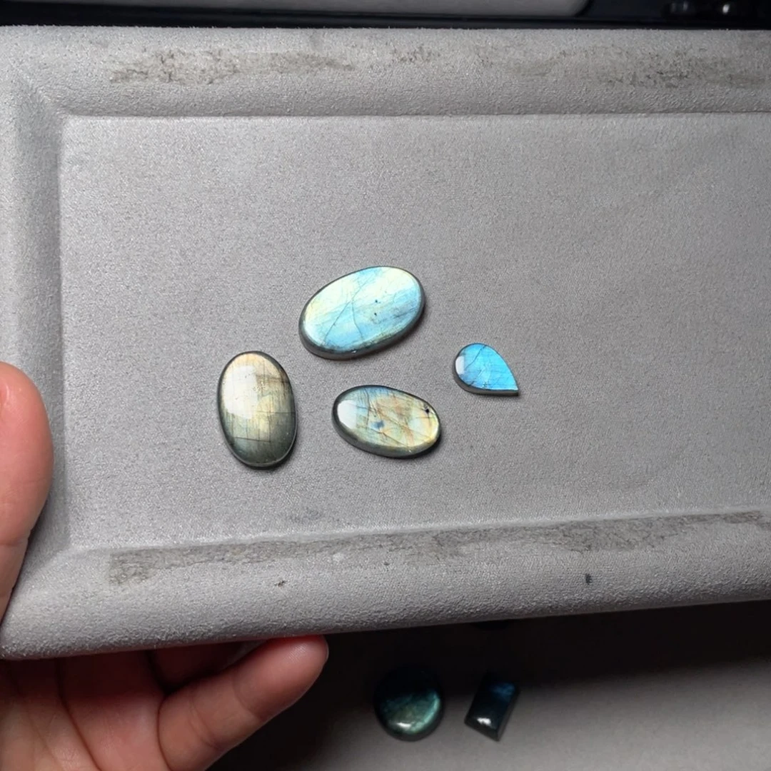 P***o长石颈饰银S925镶嵌