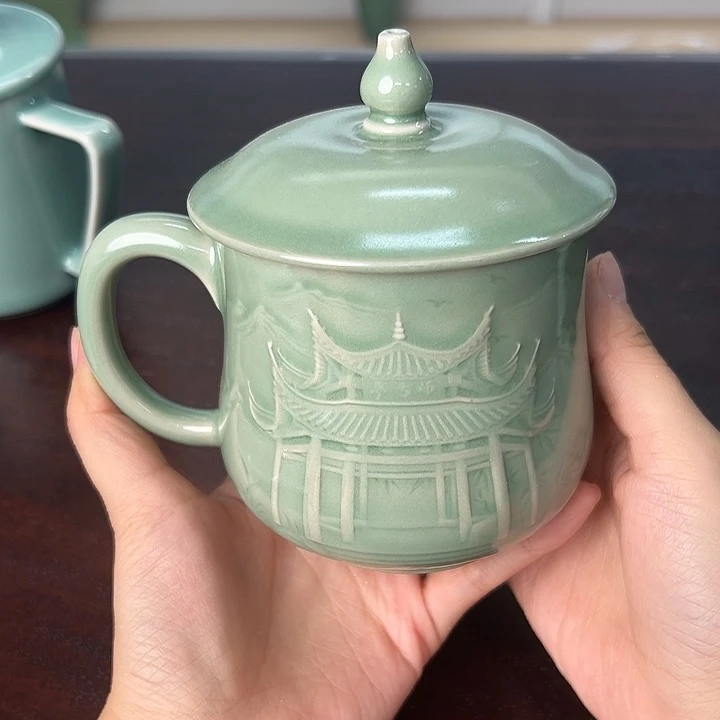 龙泉云间青瓷小米茶器