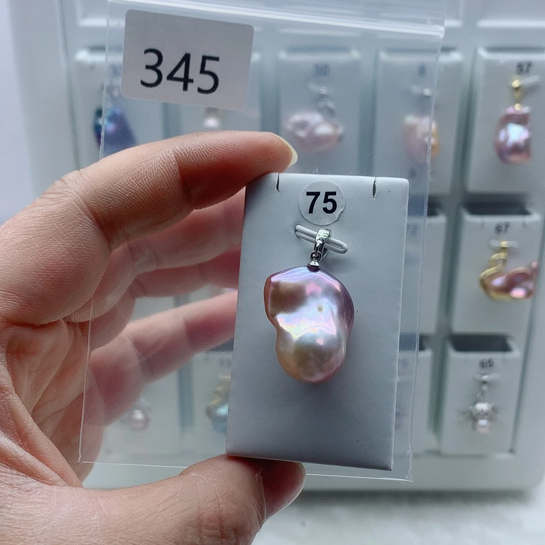 合金淡水珍珠吊坠(不含链)