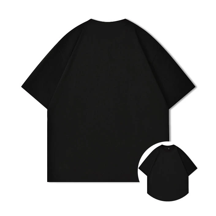 【F371-F400】潮牌美式纯棉重磅圆领短袖T恤男女夏季宽松体恤