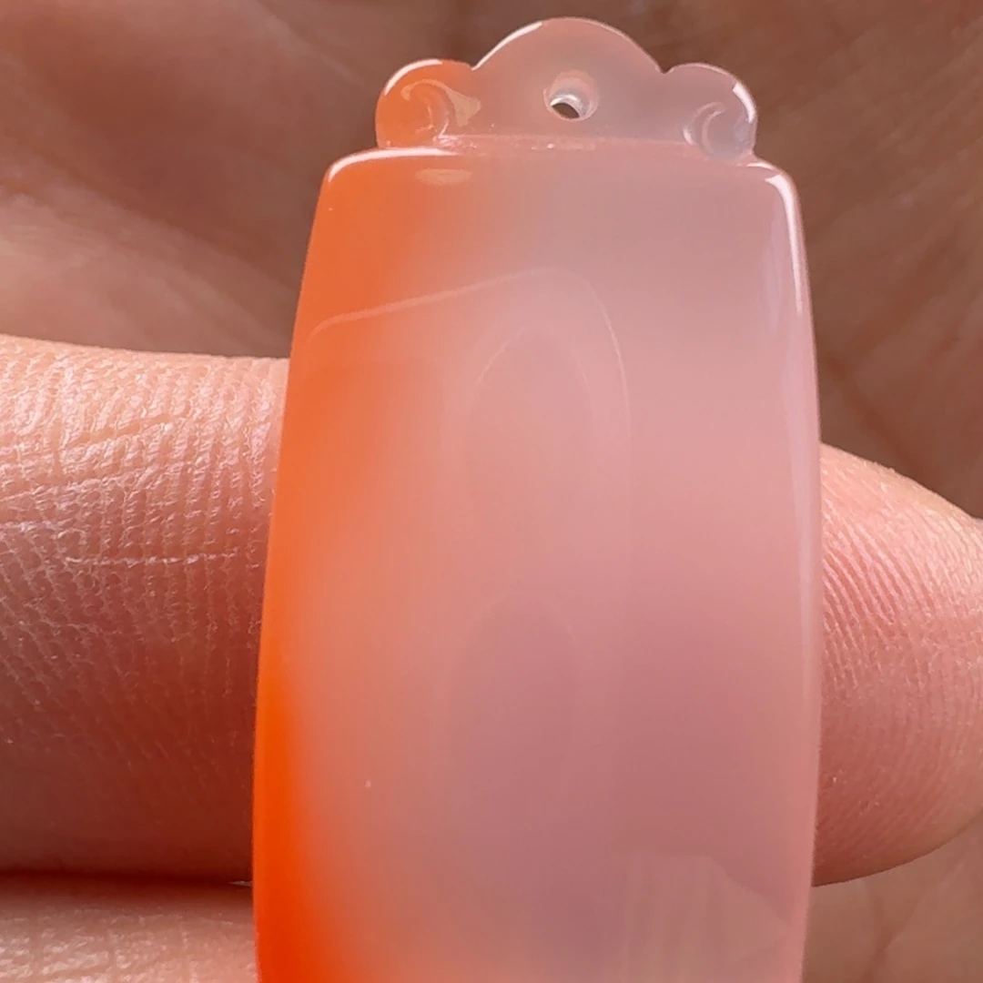 南红玛瑙未镶嵌冰飘无事牌