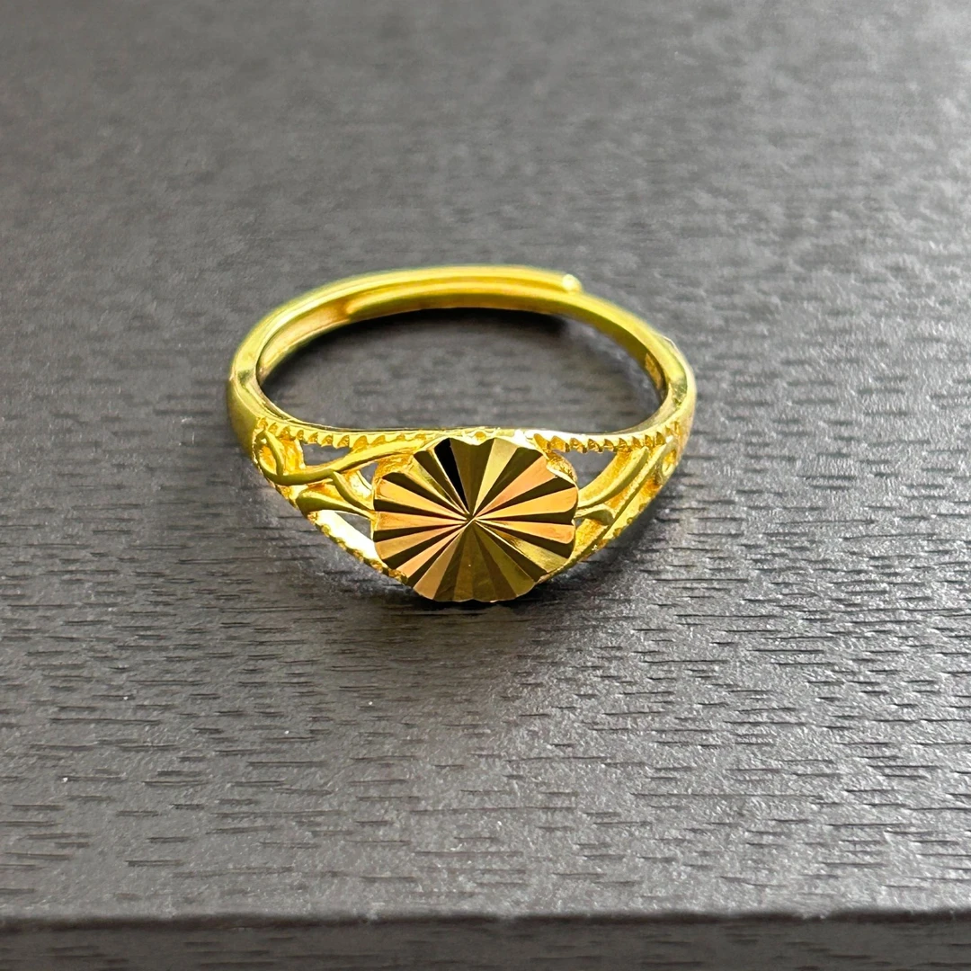 925银戒指 【店长专享】925银车花圆形戒指YJZ253