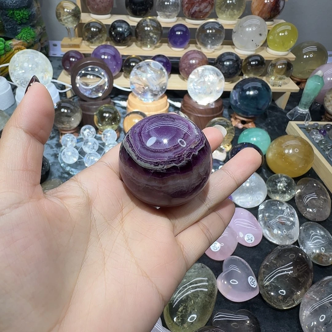 水晶珠宝半成品未镶嵌彩莹石