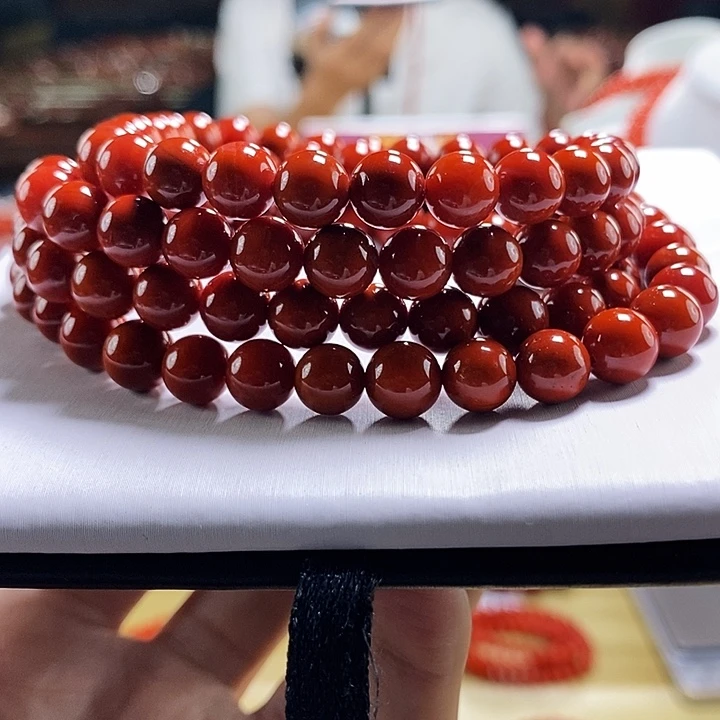 未镶嵌典藏锦红   8mm   多样性发一南红玛瑙