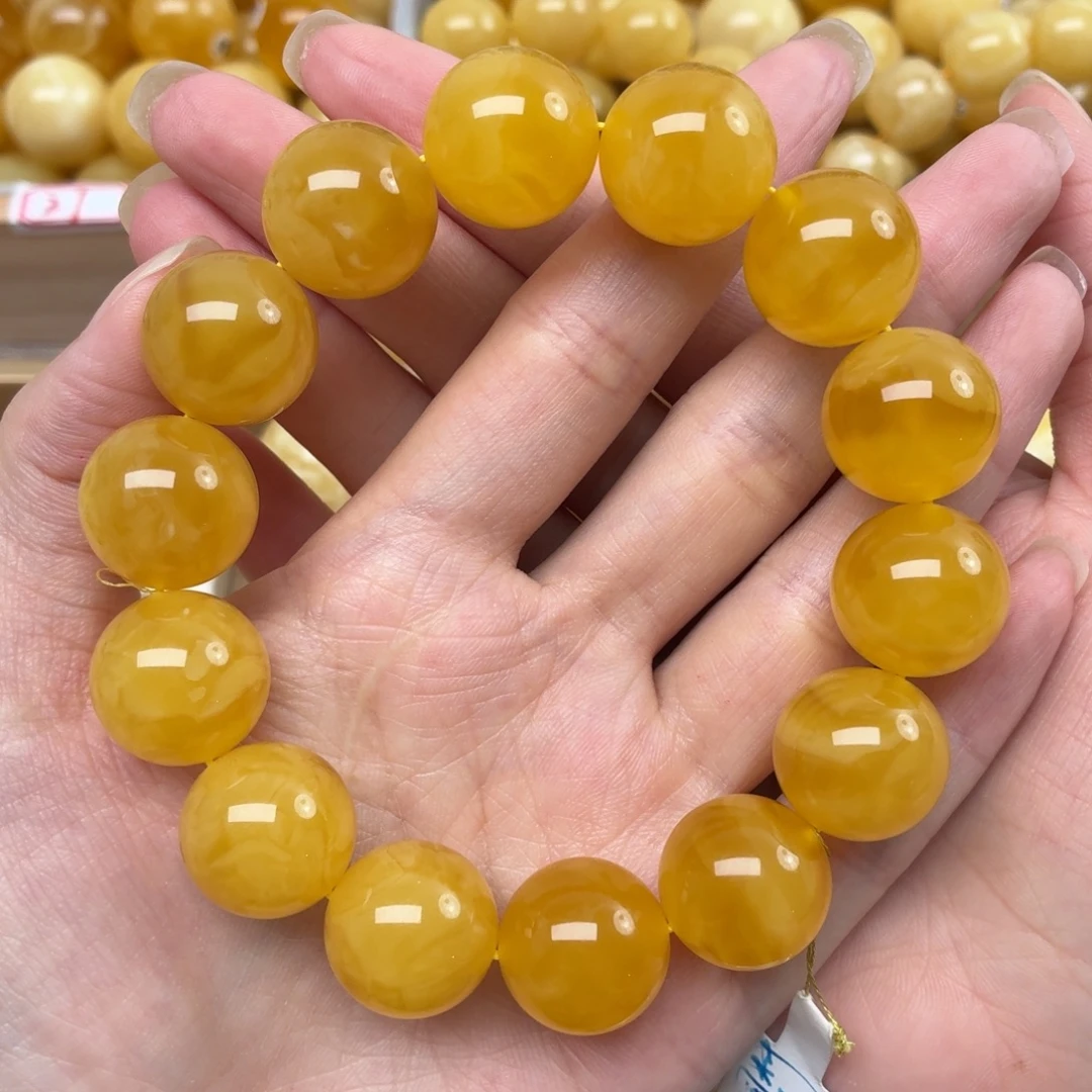 蜜蜡未镶嵌裸石16蜜蜡手串同料
