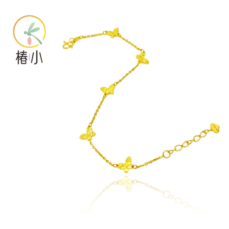 足银手链 通体纯银双面碎碎冰蝴蝶手链爆闪设计时尚百搭【椿小】