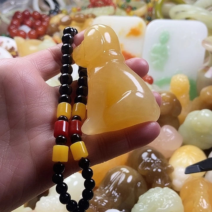 完全开放手把件狗