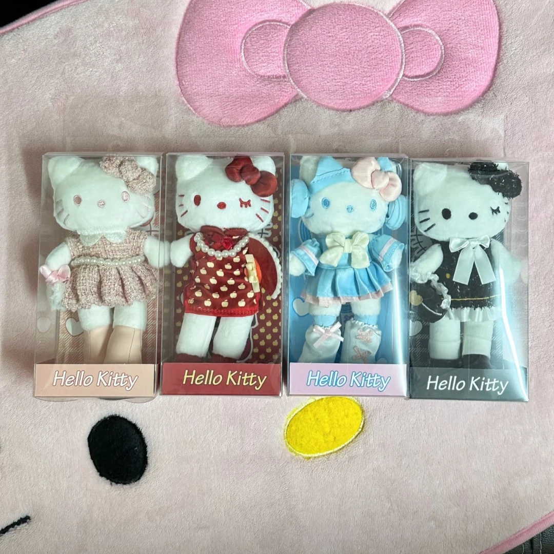 香港动漫限定长腿kitty红色旗袍kitty蓝色耳机kitty